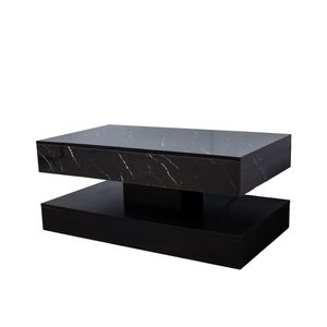 Tavolino da Caffè LED Alto 43 cm con Luci LED, Arredamento Moderno per Soggiorno, Grande Tavolo da Salotto per Casa - Product Image 4
