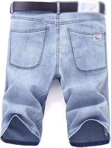 Pantalones Cortos de Mezclilla Elásticos y Holgados para Hombre, Nueva Temporada de Verano, Casuales, Transpirables y de Secado Rápido - Product Image 6