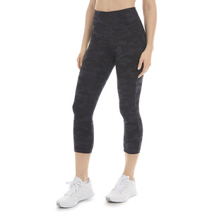 High Waist Striped Capri <b>Leggings</b> Sporty Style Stretch Knitted Spandex Polyester All Seasons - Product Image 5