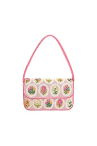 Elegante Bolso Bandolera Bordado a Mano con Cuentas de Semillas y Correa Ajustable - Product Image 6