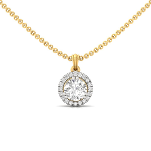 จี้เพชร CVD Lab Grown Diamond Heavenly Aura Solitaire ชุบทอง 10K พร้อมใบรับรอง GIA ของขวัญสำหรับผู้หญิง - Product Image 5