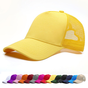 Custom 5 Panel High Quality Cotton Mesh Back Snapback Trucker Hats Wholesale Structured Curved Brim Baseball Cap for Men Women - Product Image 1