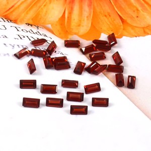 Granat rouge naturel 5x10mm, taille baguette, facetté, calibré, pierre précieuse en vrac certifiée pour la fabrication de bijoux, fournisseur en gros - Product Image 3