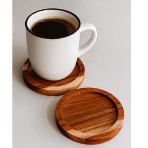 ชุดจานรองแก้วไม้ลายคลาสสิก รูปทรงกลม ทนความร้อน สำหรับกาแฟ ชา แก้วน้ำ ป้องกันการลื่น ใช้ตกแต่งโต๊ะอาหาร - Product Image 5