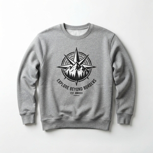 Sudadera de Felpa de Algodón y Poliéster de 300 g/m², Venta al Por Mayor OEM, Logotipo Personalizado, Impresión DTF, Cuello Redondo Extra Grande - Product Image 4