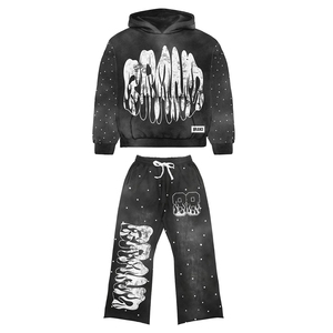 Conjuntos de Ropa Urbana de Invierno Personalizados para Hombre, con Logotipo, Pedrería, Reflectantes, Resistentes al Viento, con Cremallera, de Poliéster/Algodón - Product Image 4