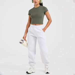 Top Deportivo Corto de Yoga sin Costuras Ligero para Mujer, con Logotipo Personalizado de Alta Calidad, Top Deportivo Acanalado de Alta Compresión para Correr y Gimnasio - Product Image 6