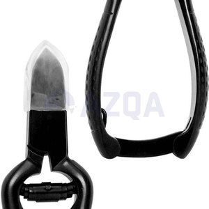 Coupe-ongles professionnels avec ressort cylindrique et verrouillage arrière pour ongles épais ou durs, en acier inoxydable plaqué noir - Product Image 6