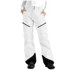 Women's <b>Waterproof</b> Polyester Athletic Pants with Zipper Fly Mid Waist Straight Full-Length Winter Sport <b>Trousers</b> - Product Image 2