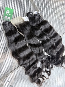 Cheveux humains naturels de haute qualité T0814, cheveux vierges vietnamiens, 24 pouces, ondulation naturelle pour fermeture en dentelle HD, 250g, toutes les couleurs, lot - Product Image 2