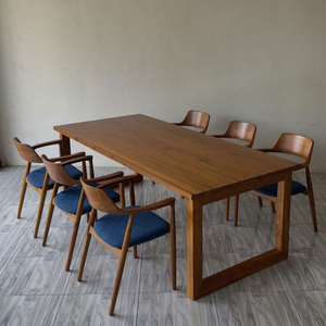 Conjunto de Comedor para Exterior de Ratán/Mimbre/Aluminio/Madera, Resistente a los Rayos UV, Ecológico, Vietnam OEM ODM, 4-6 Plazas, Cojines/Tamaños/Color Personalizables - Product Image 3