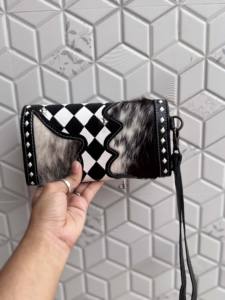 Cartera de Cuero Tallada a Mano con Diseño de Damasquera, Estuche para Teléfono, Cartera de Piel de Vacuno con Forro de Pelo, Cartera de Cuero Estilo Western Multiusos - Product Image 4