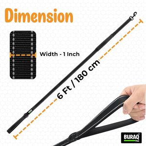 Double Handle Reflective <b>Dog</b> <b>Leash</b> OEM ODM Custom Logo Heavy Duty Nylon Pet Walking <b>Leash</b> Direct Manufacturer - Product Image 4