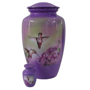 HHO โกศพิมพ์ลายสำหรับผู้ใหญ่ทำจากโลหะสำหรับเก็บขี้เถ้าและจดจำคนที่คุณรักสินค้ามาใหม่ - Product Image 1