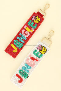 พวงกุญแจตัวอักษรสีสันสดใสทำมือพร้อมข้อความอ้างอิงติดกระเป๋าพวงกุญแจลูกปัดดีไอวายกระเป๋าเครื่องประดับกระเป๋า - Product Image 4