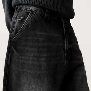 Pantalones Vaqueros de Mezclilla para Hombre, Estilo Vintage Oscuro, Lavado a la Piedra, Corte Recto, Transpirables, Estilo Urbano Hip Hop, Personalizados y de Gran Venta - Product Image 3