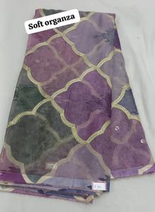 Tela de organza suave, tela de organza de seda ultra suave de lujo, organza de vidrio translúcida premium con un brillo delicado y caída fluida. - Product Image 2