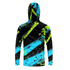 Custom Wholesale Mens Long Sleeve Fishing Shirts Sublimated Uv Upf 50 Quick Dry Performance Fishing Hoodie With Face Mask - Product Image 6