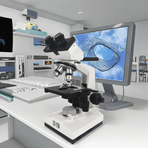 Microscope biologique trinoculaire <span class=keywords><strong>XSZ</strong></span>-<span class=keywords><strong>107BN</strong></span>, tête binoculaire, système optique composé, inspection de laboratoire, éclairage LED halogène - Product Image 6
