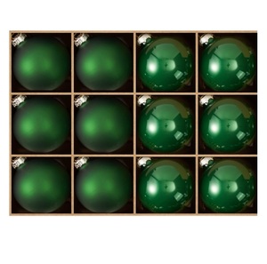 Adornos colgantes de Navidad de cristal redondos en negro mate, adornos decorativos colgantes para decoración de árboles de Navidad, hermosos y redondos. - Product Image 4