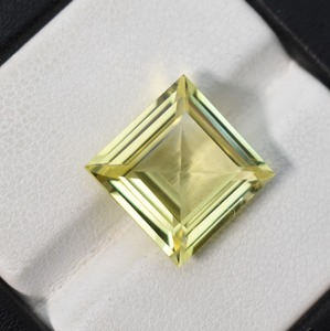 Zafiro amarillo de Ceilán: piedra preciosa suelta de corte cuadrado, piedra preciosa de corindón de laboratorio de 12mm, piedra preciosa certificada suelta para fabricación de joyas - Product Image 6