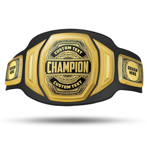 OEM Manufacturer <b>Wrestling</b> Championship <b>Belt</b> Custom Logo Metal Plates Leather Strap Wholesale Bulk Orders for Brands - Product Image 1