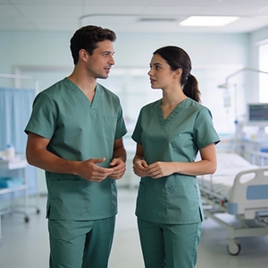Custom logo High Quality Canvas Medical Uniforms V-Neck <b>Scrubs</b> <b>Top</b> Breathable Anti-Wrinkle Unisex Healthcare Professionals - Product Image 4