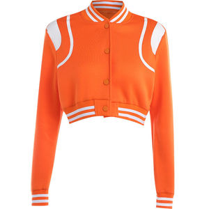 Customized Blocking Varsity Jacket With <b>Button</b> Closure Regular Fit Sporty Style For Autumn Wear - Product Image 6