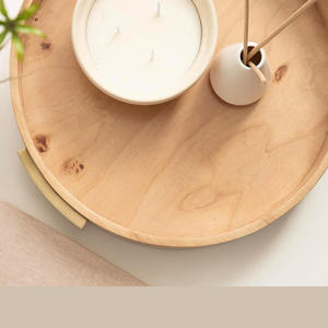 Large Wooden Serving Tray with Strong Raised <b>Border</b> for Family Meals, Party Catering, Buffet Food <b>Display</b> - Product Image 2