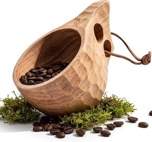 Handmade Wooden Kuksa <b>Cup</b> Affordable Price Nordic Mug for Coffee Tea <b>Camping</b> Hiking and Daily Use - Product Image 1
