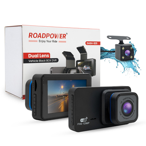 ROADPOWER (RP-DASH-820) Cámara para Coche WiFi de Doble Lente 1296P FHD con Visión Nocturna y Cámara Trasera Impermeable, Ofrece Grabación en Bucle - Product Image 1