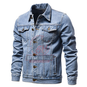 Top Selling Oversized Custom Made Men Jeans <b>Jacket</b> Latest Design <b>Cheap</b> Price OEM Service Men <b>Winter</b> <b>Jacket</b> - Product Image 2