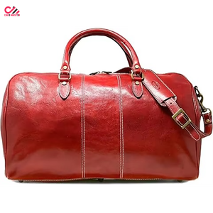 High Street New Arrivals Custom Logo Leather Duffel Bags Sport Style Travel Use Reasonable Price Blank Customizable Designs - Product Image 1
