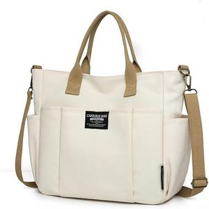 Sac à bandoulière en toile pour femme, sac messager, sac fourre-tout à fermeture éclair, sac hobo - Product Image 5