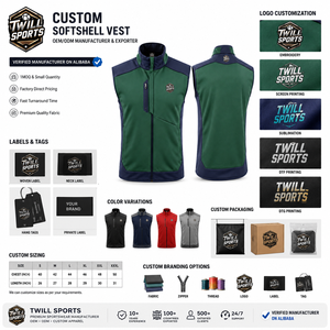 Services OEM, veste softshell légère, imperméable, coupe-vent, respirante, pour le sport et le golf, veste pour homme avec poches - Product Image 5