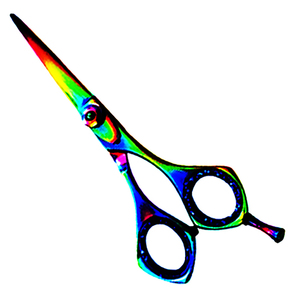 Ciseaux de coiffure professionnels en acier inoxydable arc-en-ciel, durables, à long manche, pointe affûtée, pour droitiers, usage en salon, livraison rapide - Product Image 4