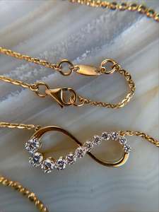 Collar Infinito de Oro 18K al por Mayor con Diamantes Cultivados en Laboratorio, Joyería Personalizable OEM/ODM, Collar Infinito para Mujer - Product Image 6