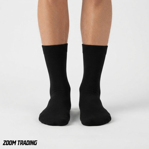 Black Ankle <b>Socks</b> Solid Color Breathable Eco-Friendly Spandex/Polyester Custom Printed Cotton Liner for Yoga & Running Adults - Product Image 1