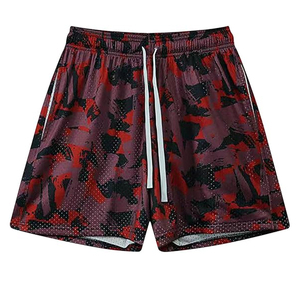 กางเกงขาสั้นกีฬาลายพรางสำหรับผู้ชาย พิมพ์โลโก้ตามสั่ง ผ้าคอตตอนเนื้อหนา สำหรับออกกำลังกาย วิ่ง ฟิตเนส มีเชือกผูก - Product Image 3