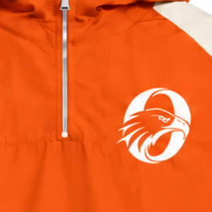 <b>Mens</b> Orange Neutral Colorblock Nylon <b>Hoodie</b> Shorts Set Quarter Zip Lightweight <b>Running</b> Fitness Training Casual Sports Outfit - Product Image 6