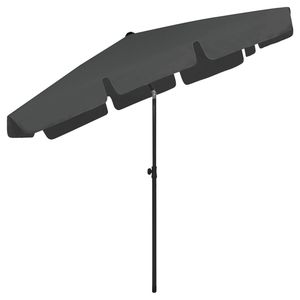 Sombrilla de Playa Grande de Poliéster Antracita Resistente a los Rayos UV para Protección Solar - Product Image 4