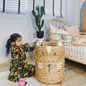 atural Water Hyacinth <b>Cat</b> Laundry Basket Handmade Woven Storage Basket <b>for</b> Kids Room By King Craft Viet - Product Image 3