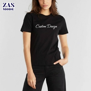 Camiseta Casual de Cuello Redondo para Mujer, 100% Algodón, Manga Corta, Transpirable, de Secado Rápido, Diseño Personalizado, Alta Calidad, Nueva Llegada - Product Image 1