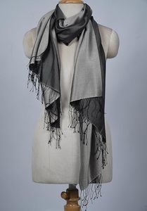 Châle Réversible en Cachemire et Soie Premium pour Femme – Étole Douce Bicolore de Luxe, Élégante et Tendance pour Soirées et Mariages - Product Image 2