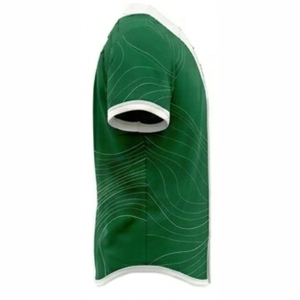 Maillot de baseball personnalisé haut de gamme Sialkot unisexe vert et blanc, imprimé par sublimation, manches courtes, respirant, séchage rapide, coupe classique, 100% coton - Product Image 3