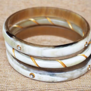 Nouveau bracelet en corne de buffle de qualité supérieure, bracelet manchette en agate et corne de buffle pour femme, offre spéciale - Product Image 1