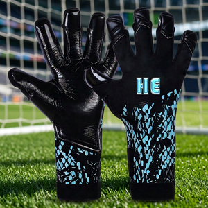 Gants de gardien de but professionnels en néoprène pour le football, gants de gardien de but à doigts entiers avec sangle élastique en latex allemand de 4 mm, coupe hybride - Product Image 4