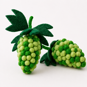 Juguete Educativo de Fieltro Hecho a Mano con Conciencia Ecológica, Diseño de Uva, Lana Verde para Niños de 3 a 6 Meses, Unisex, Marca Mahaguthi Craft - Product Image 4