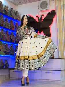 Robe afghane traditionnelle dans un nouveau style, robes afghanes tendance pour femmes, robes Pathani pour femmes, pour les fêtes, les mariages, respirantes - Product Image 4