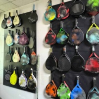 Raquettes de padel professionnelles en fibre de carbone 12k, noires, noyau en EVA, haute puissance de contrôle, légères, raquettes de tennis personnalisées